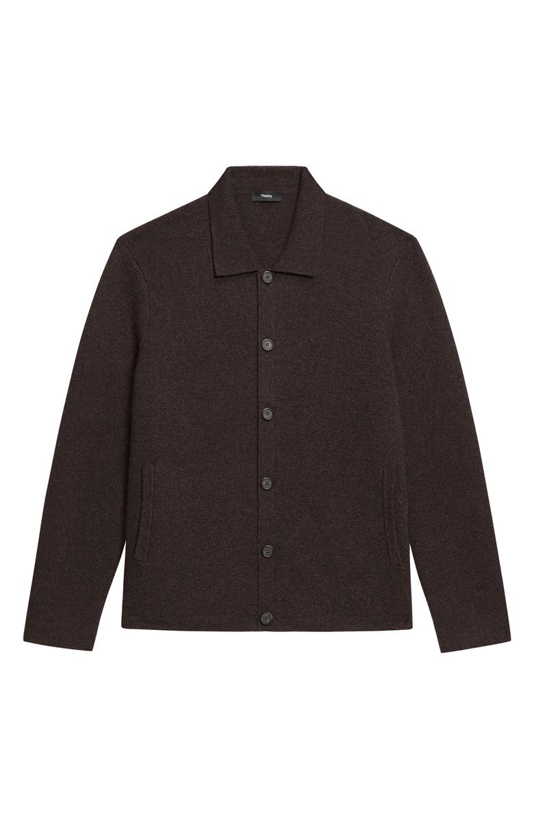 Theory Cameron Cashmere Cardigan, Alternate, color, Brownwood Melange