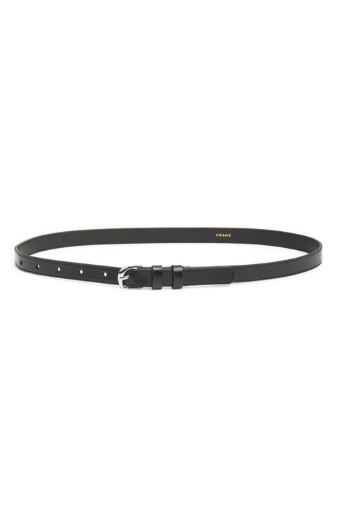 Twist Buckle Leather Belt