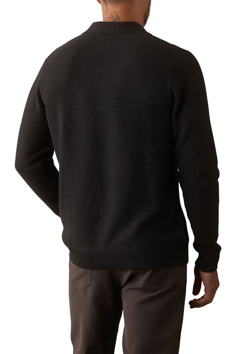 Coolmax Textured Sweater Polo, Alternate, color, CHARCOAL