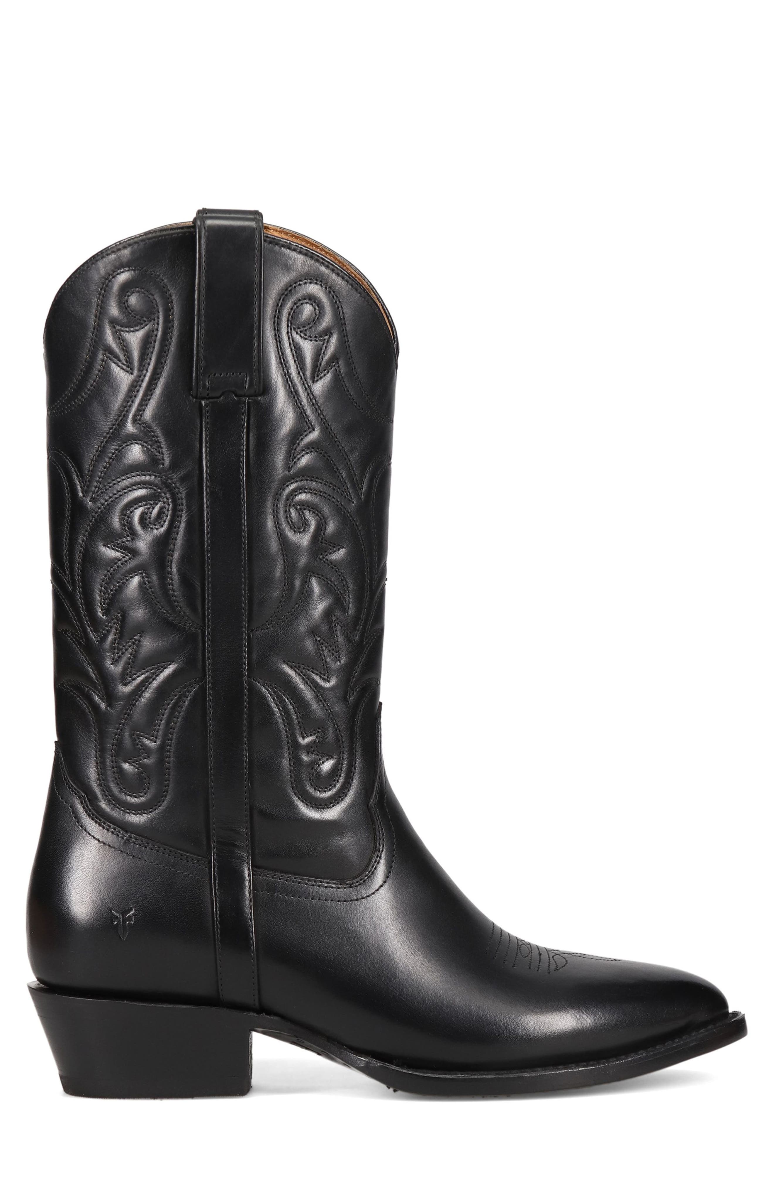 Frye Bruce Western Boot, Alternate, color, Black