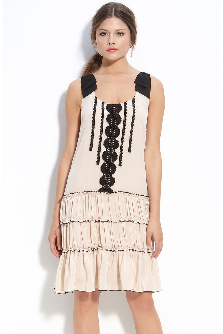 Chiffon Drop Waist Dress, Main, color, BEIGE