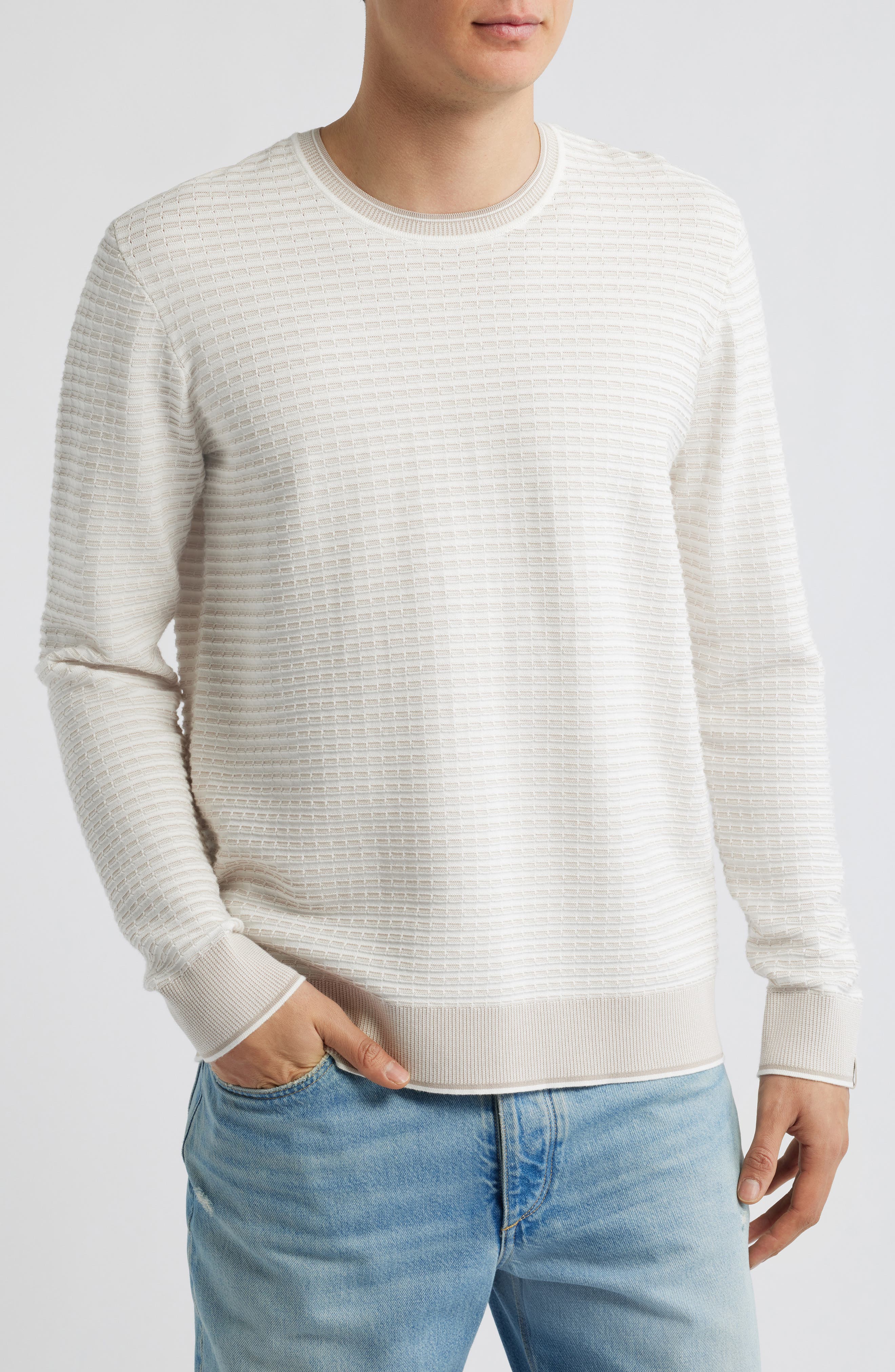Harvey Stripe Cotton Blend Sweater - image 3