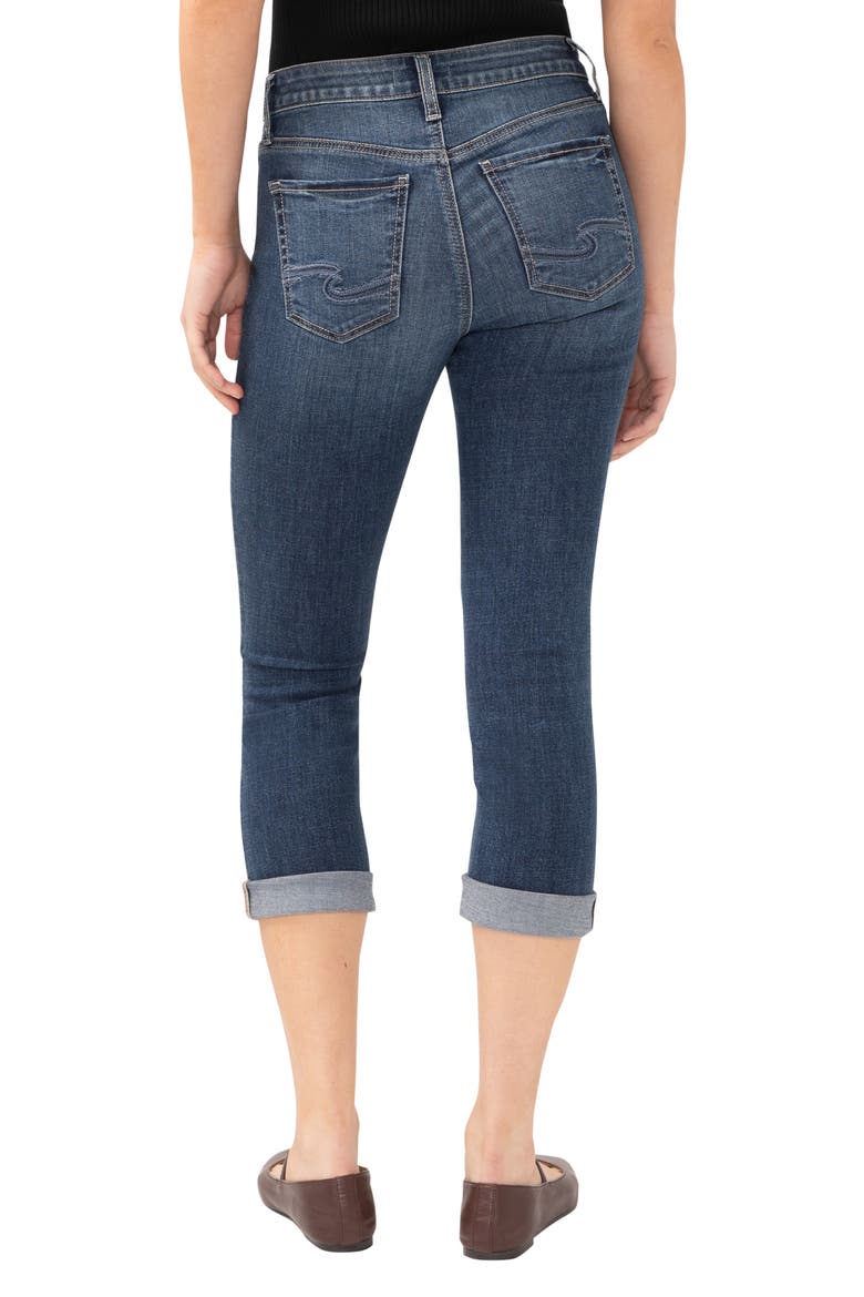 Suki Curvy Mid Rise Capri Jeans, Alternate, color, INDIGO