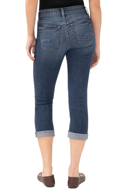Shop Silver Jeans Co. Suki Curvy Mid Rise Capri Jeans In Indigo