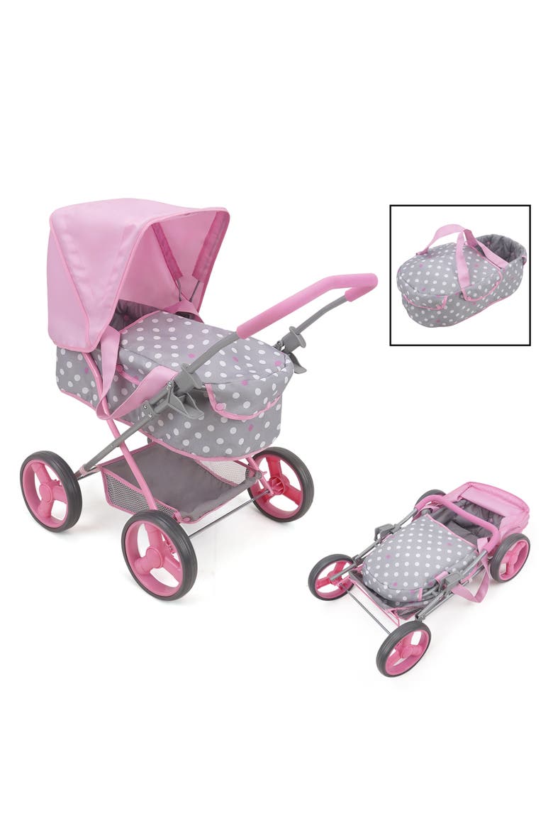 Cotton Candy Pink Doll Pram Fits Dolls 18'', Alternate, color, Multicolored