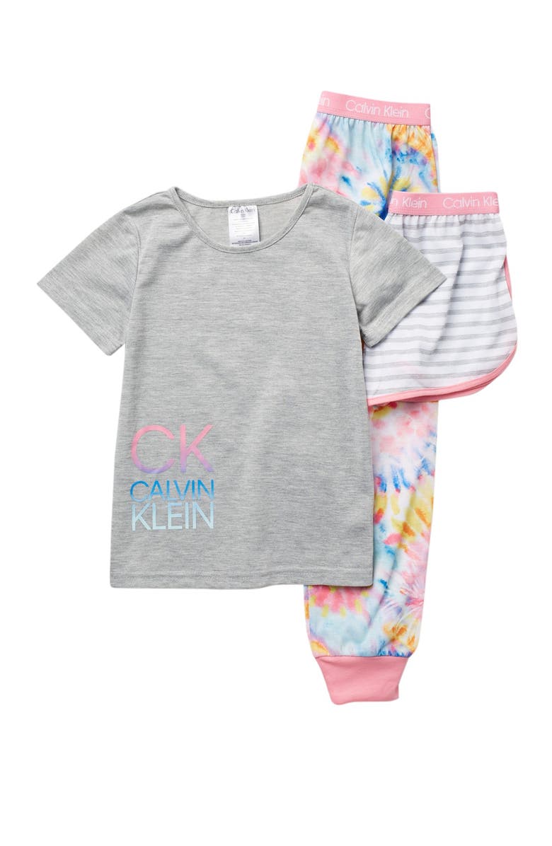 Calvin Klein T-Shirt, Shorts, & Pants - 3-Piece Set, Main, color, 