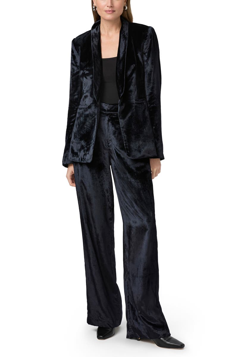 PAIGE Kriselle Velvet Blazer, Alternate, color, Midnight