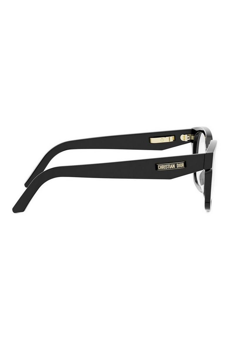 CDiorO S5I 51mm Square Optical Glasses, Alternate, color, SHINY BLACK