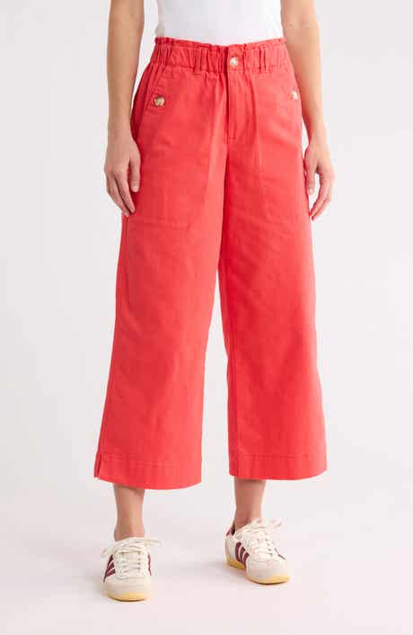 Democracy Wide Leg Ankle Crop Pants