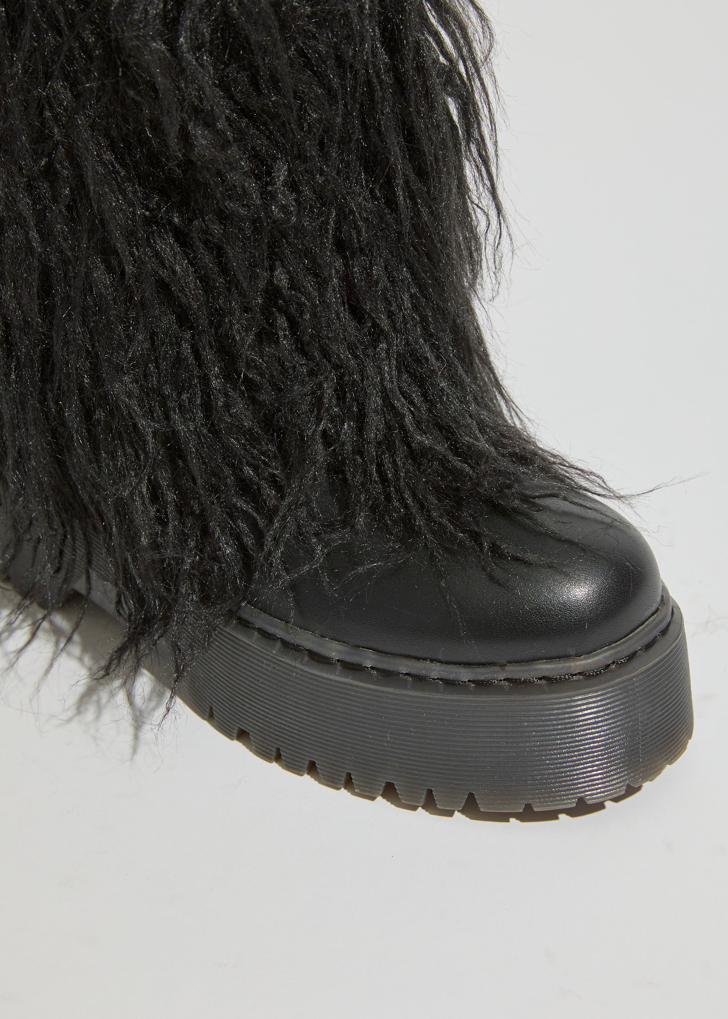 SPARKL Iconique Fur Boots, Alternate, color, Black