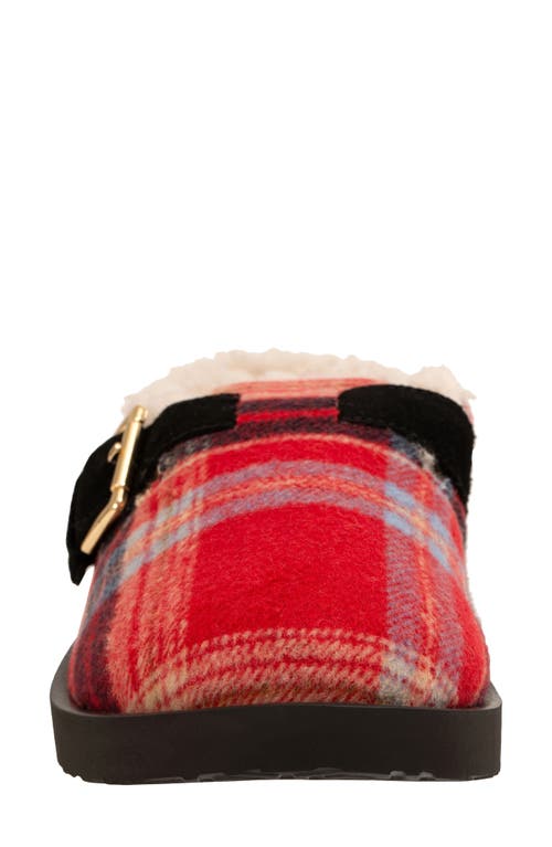 Revitalign Gift Plaid Faux Shearling Lined Slipper In Multi