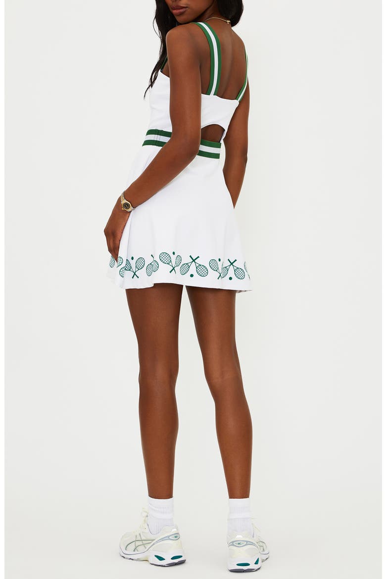 Miriam Active Skirted Romper, Alternate, color, RACQUET WHITE