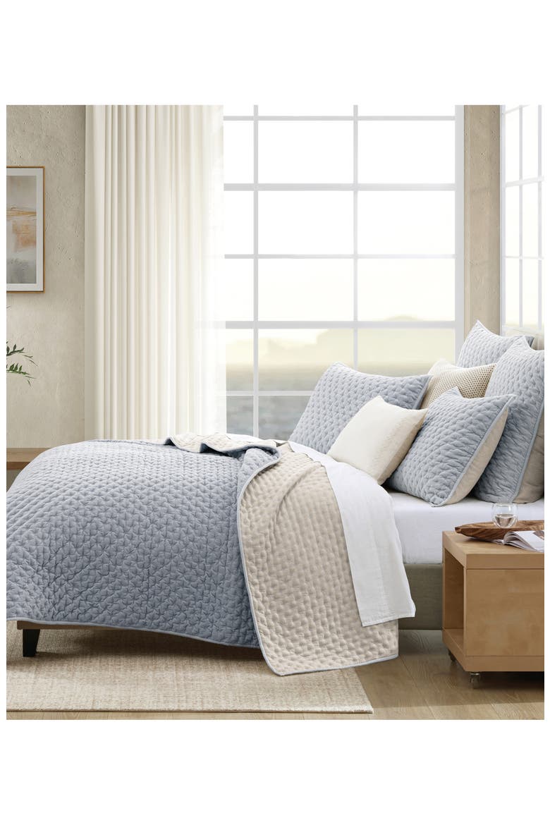 Velvet Quilt & Shams Set, Alternate, color, BLUE