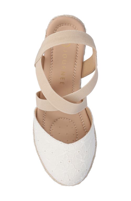 Shop Journee Collection Ashlee Espadrille Wedge Pump In White