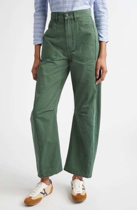 High Waist Barrel Leg Pants