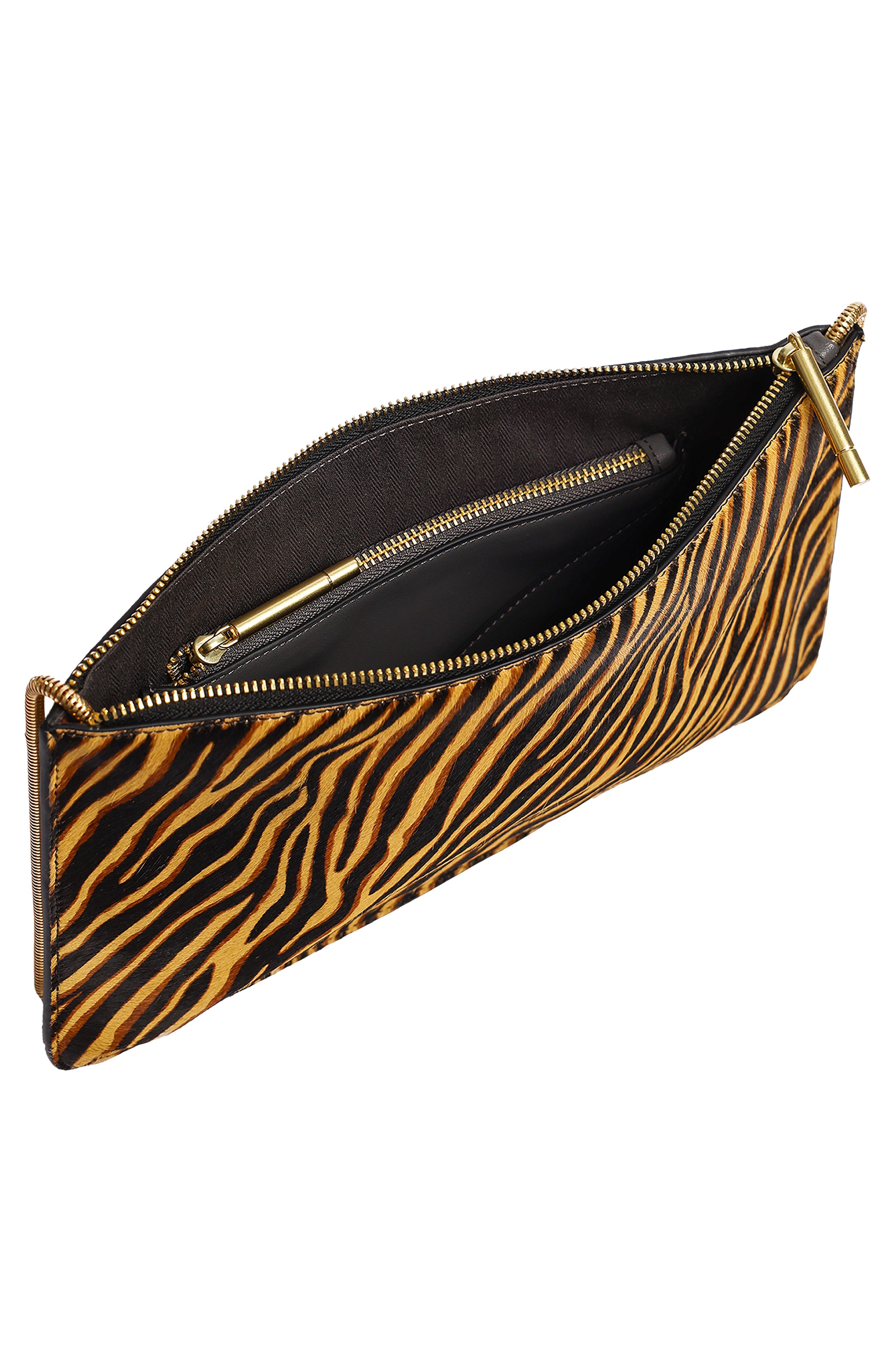 Highline Disco Calf Hair Crossbody Bag, Alternate, color, NATURAL/ BLACK