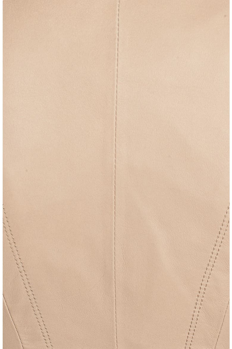 Marc New York by Andrew Marc Felix Stand Collar Leather Jacket, Alternate, color, KHAKI