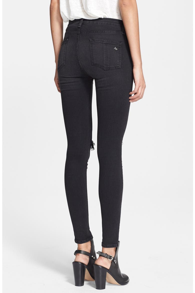High Rise Ultra Skinny Jeans, Alternate, color, WASHED BLACK REBEL