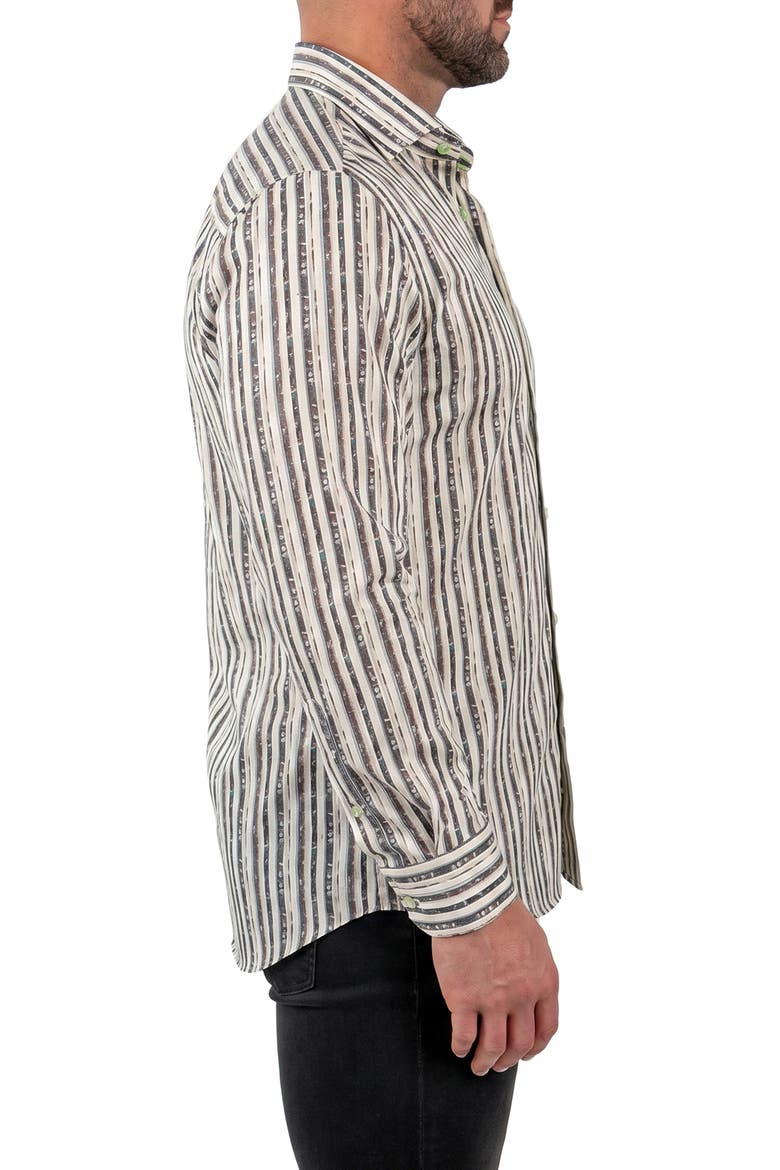 Fibonacci Contemporary Fit Button-Up Shirt, Alternate, color, WHITE MULTI