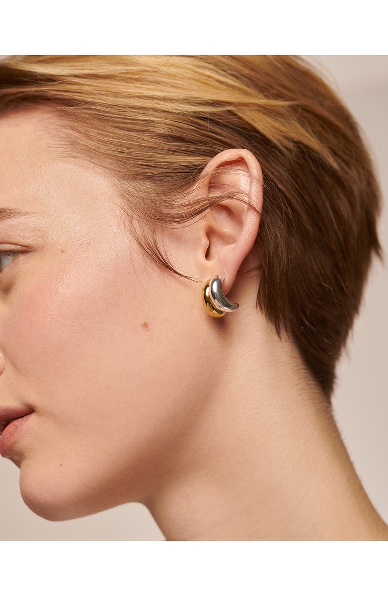 Monica Vinader Crescent Moon Hoop Earrings, Alternate, color, Sterling Silver