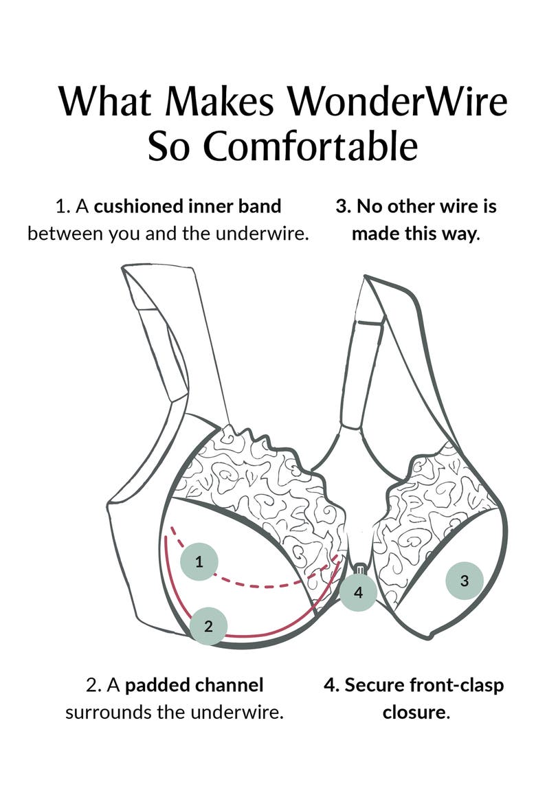 WonderWire® Front Close T-Back Underwire Bra, Alternate, color, PINK