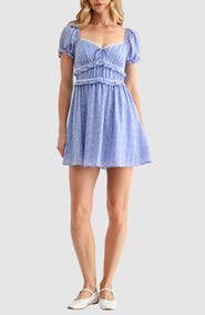 All in Favor Lace Trim Minidress