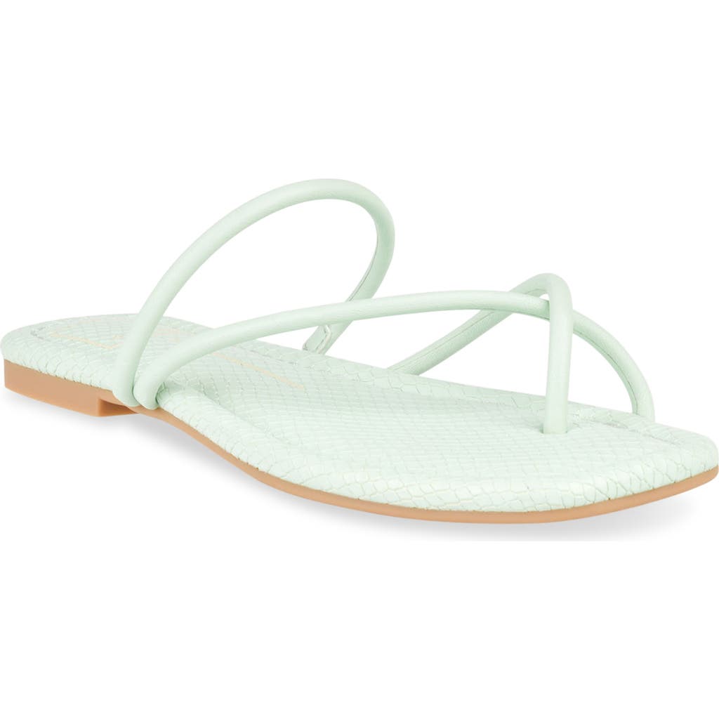 Dolce Vita Leanna Womens Faux Leather Slip On Flip-flops In Green