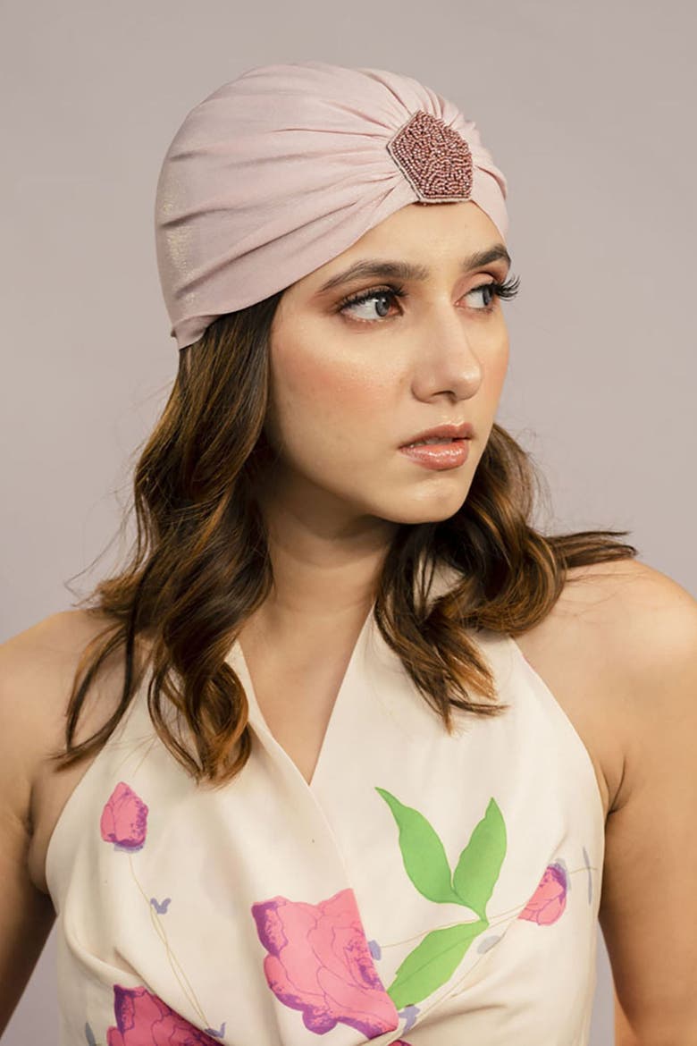 Rose Gold Glimmer Headwrap, Alternate, color, Pink