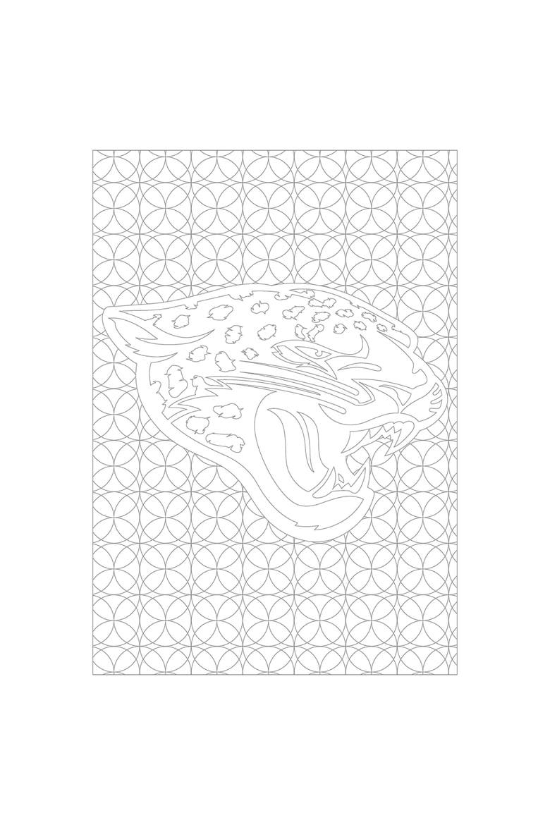 In the Sports Zone NFL Adult Coloring Book, Jacksonville Jaguars, Alternate, color, Multicolored