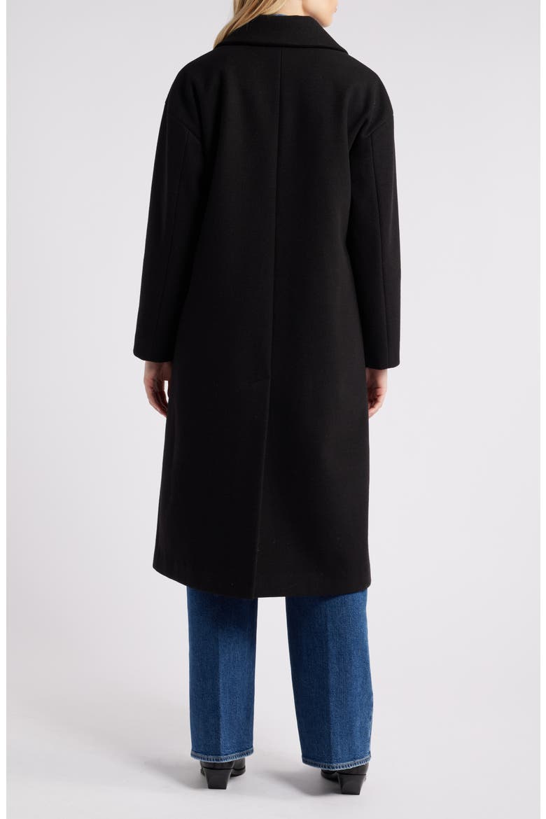 Oversize Double Breasted Coat, Alternate, color, BLACK