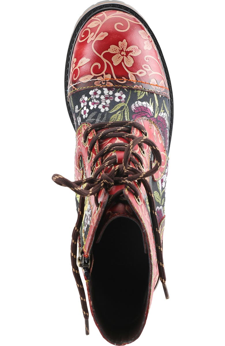 L'Artiste by Spring Step L'Artiste Fantastic Lace-Up Boot, Alternate, color, Red Multi