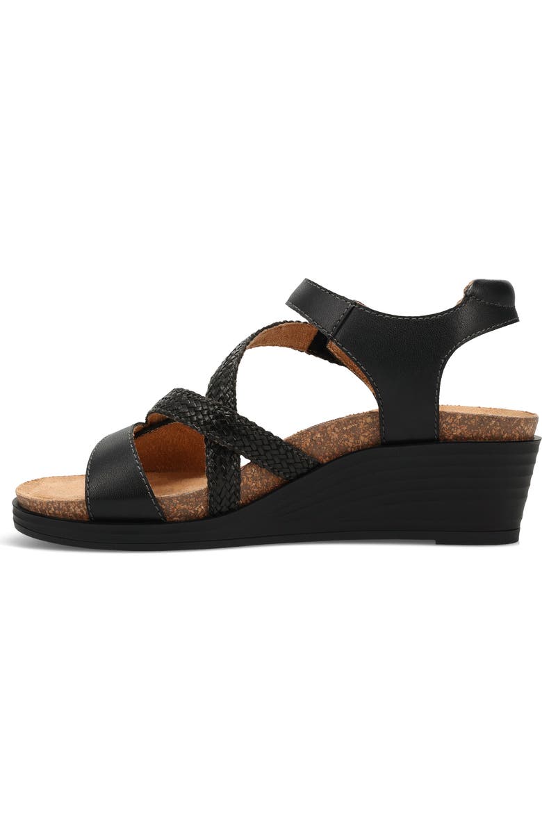 Taos Zecret Ankle Strap Platform Wedge Sandal, Alternate, color, Black
