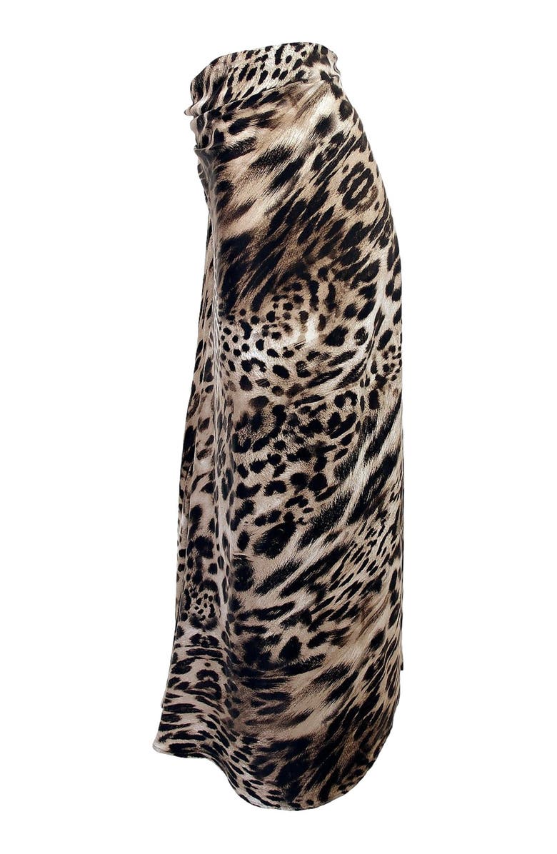 THEO The Label Danae Leopard Print Ruched Skirt, Alternate, color, Leopard