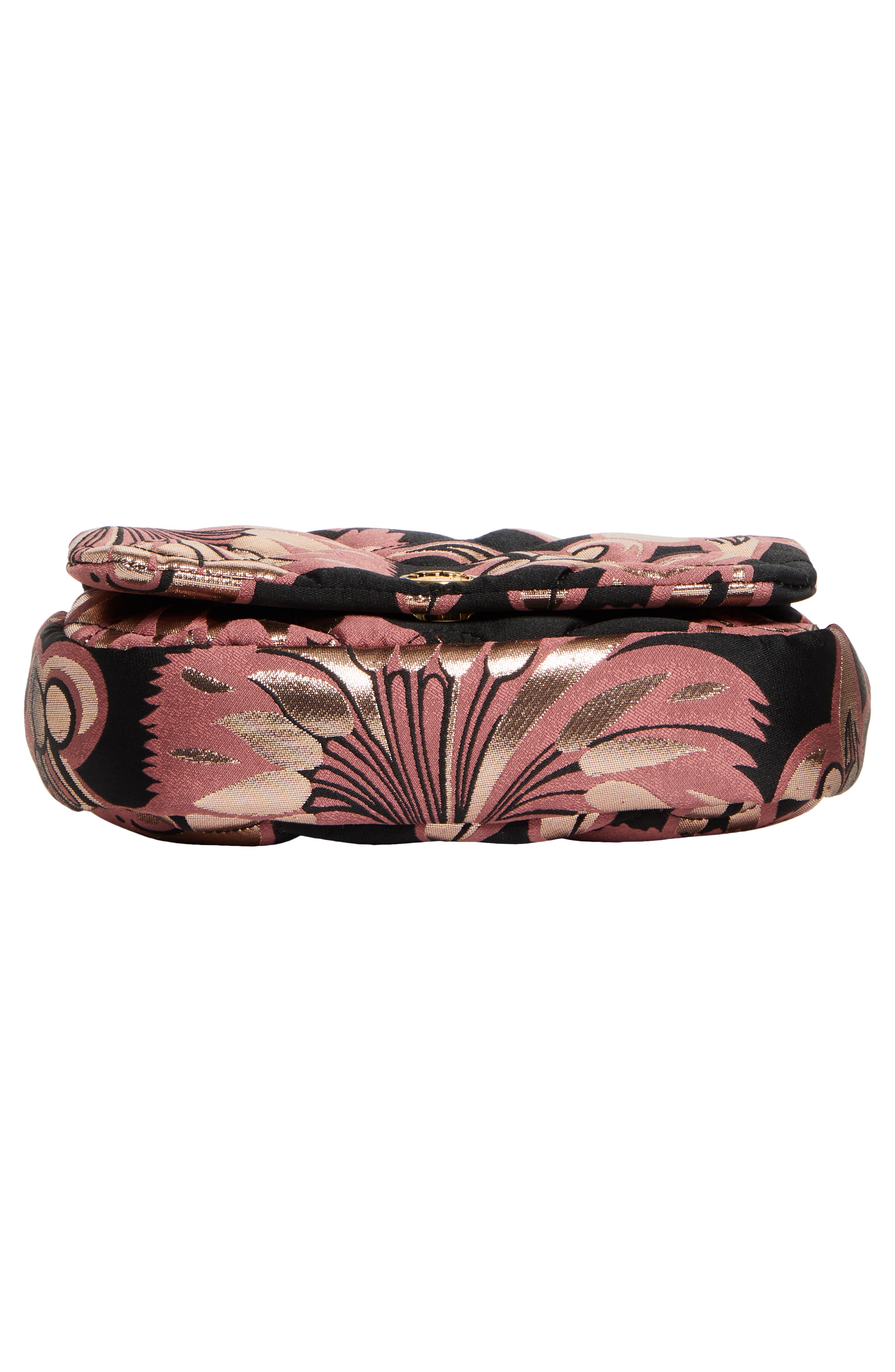 Mini Bond Metallic Floral Quilted Crossbody Bag, Alternate, color, PINK TONES