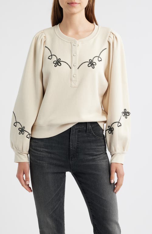 Rails Hanne Puff Shoulder Sweatshirt In Neutral