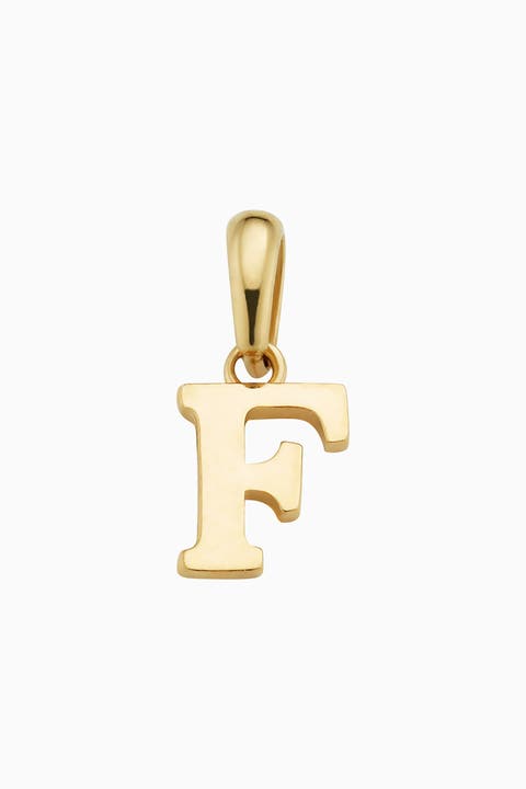 14K Gold My Letter Initial Pendant Charm
