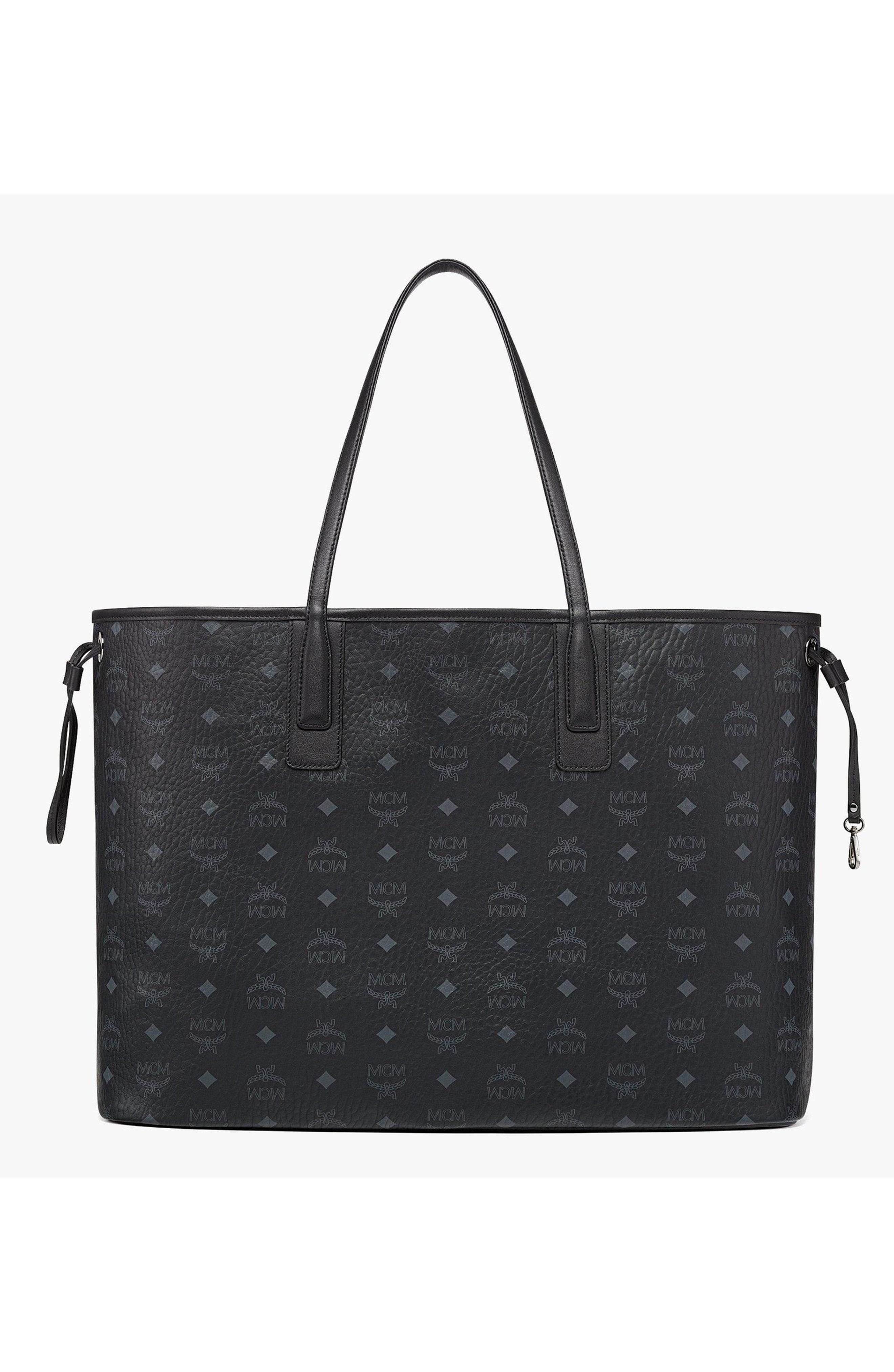 MCM Large Reversible Liz Shopper in Visetos, Alternate, color, 