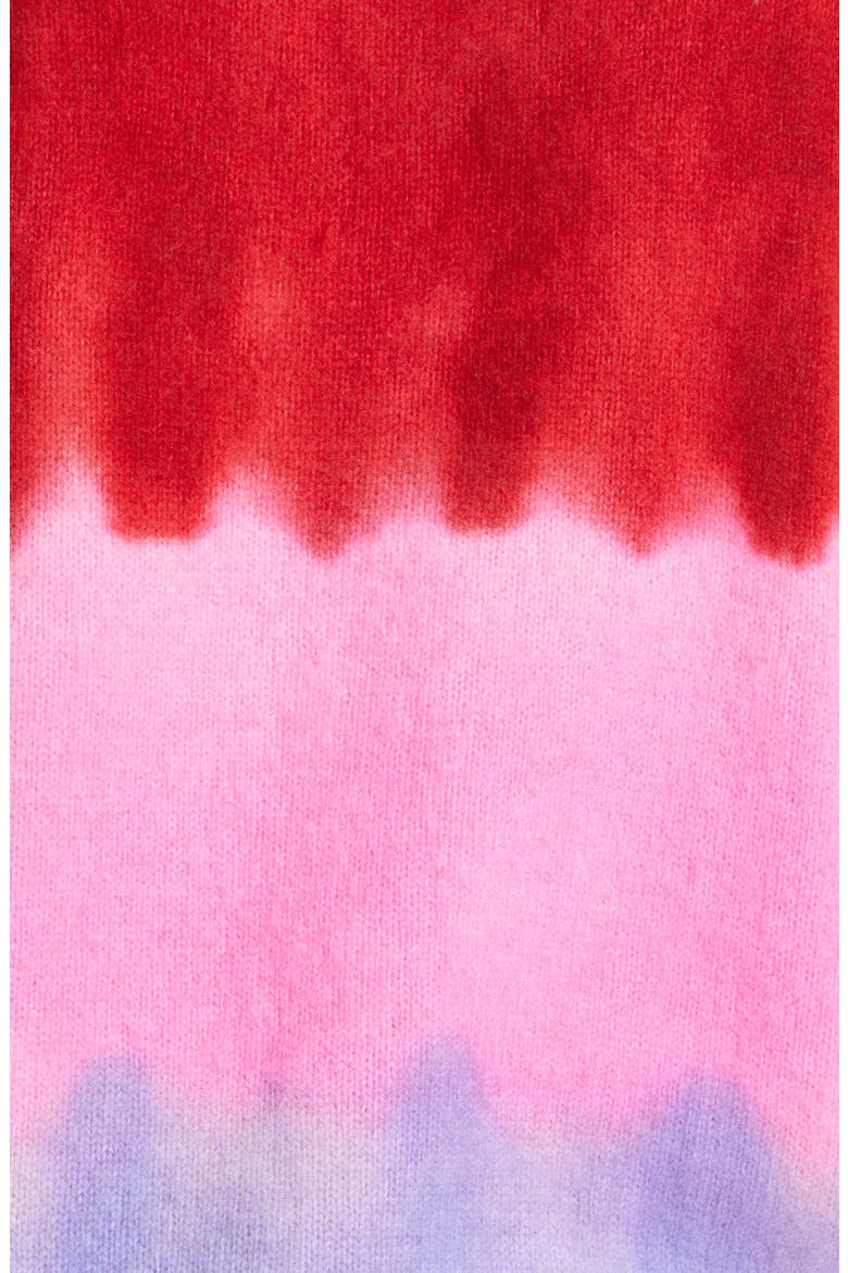 Gradient Cashmere Sweater, Alternate, color, RED/ PINK/ PURPLE