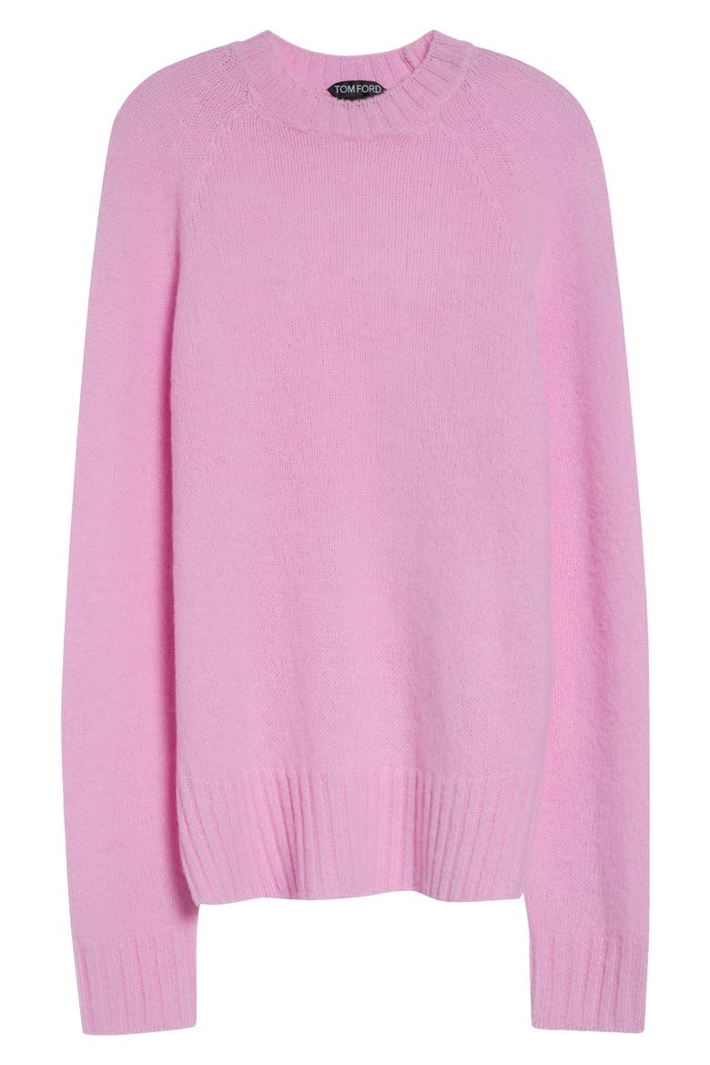 Brushed Cashmere Seamless Crewneck Sweater, Main, color, PAH LIGHT ROSE