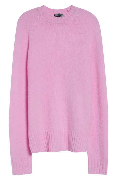 Brushed Cashmere Seamless Crewneck Sweater