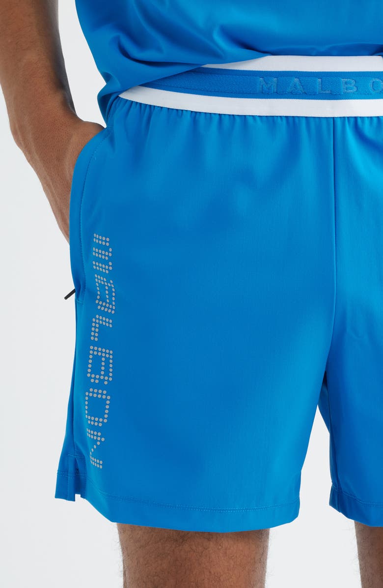 Malbon Golf MRC Tech Water Repellent Running Shorts, Alternate, color, Directoire Blue