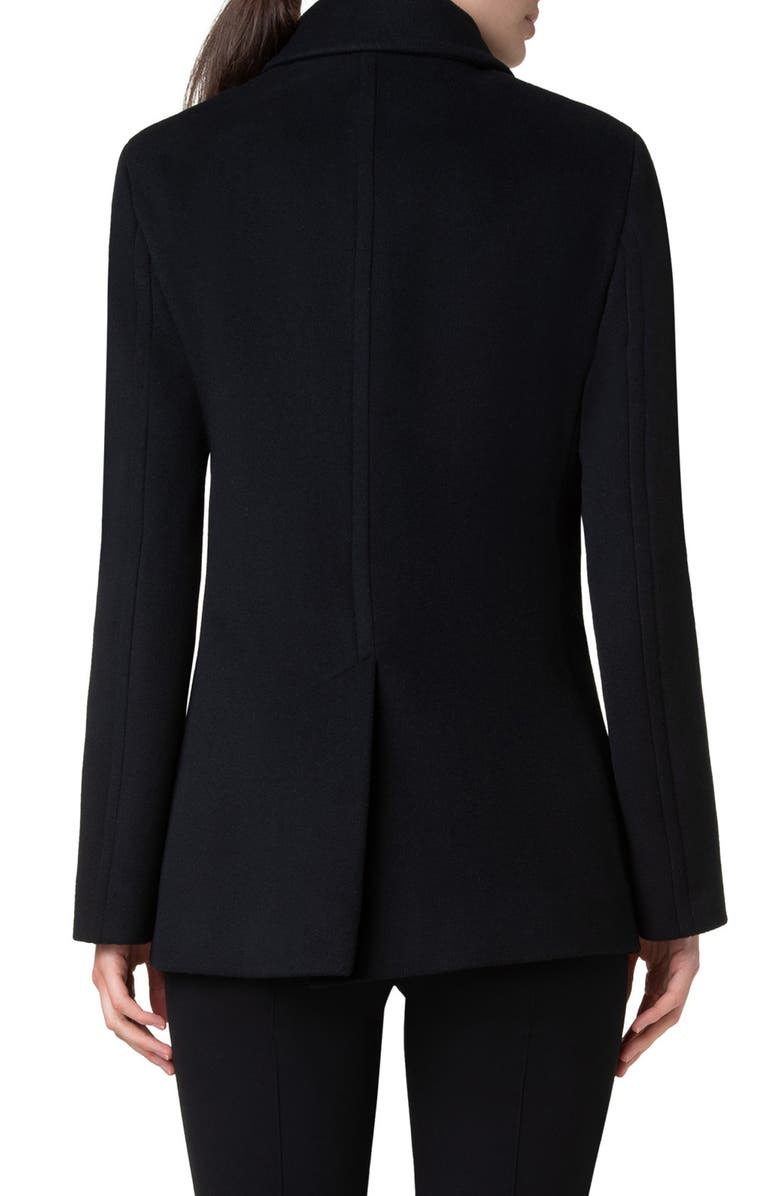 Akris punto Wool Blend Peacoat, Alternate, color, 009 Black