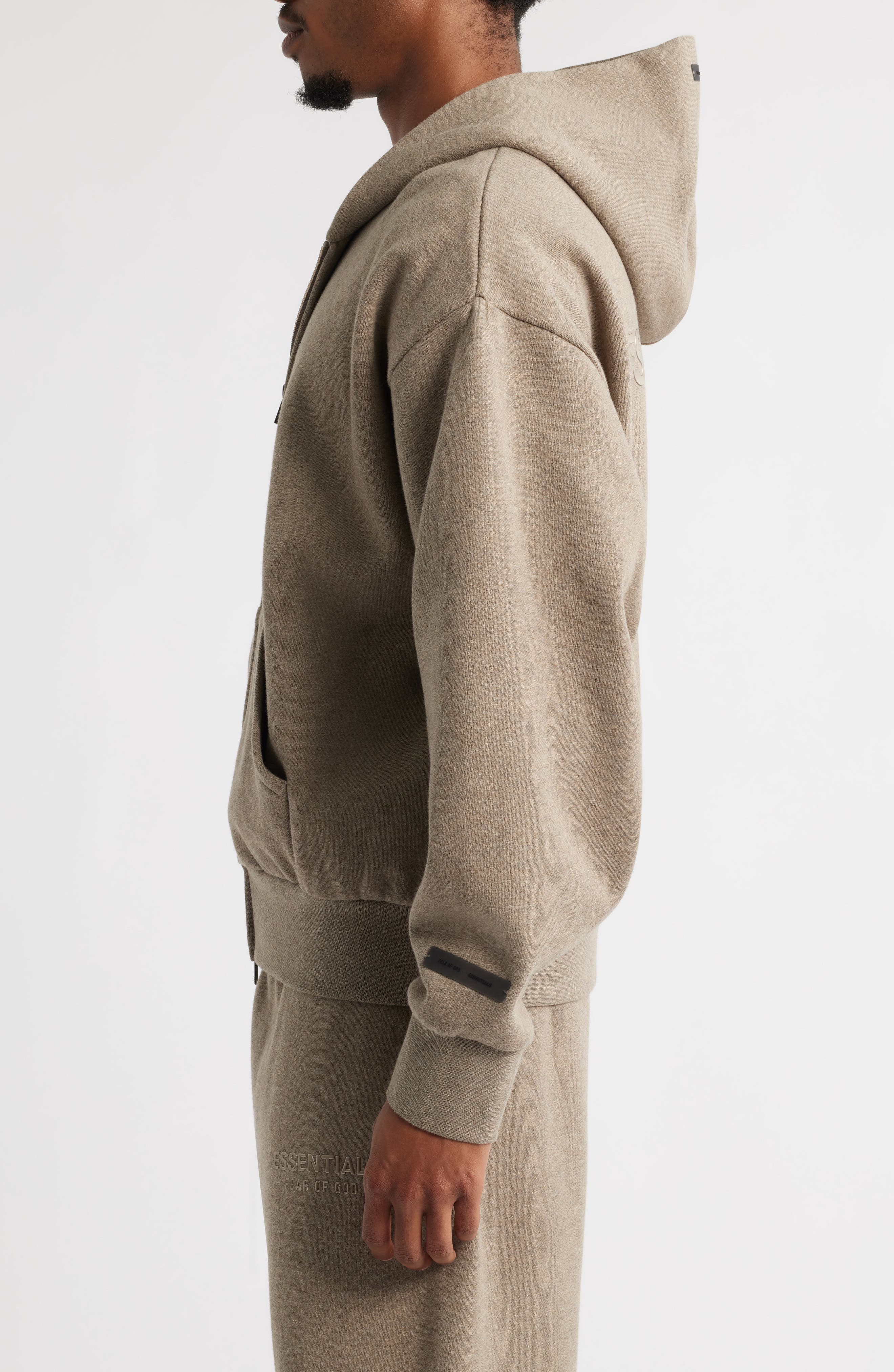 Fear of God Essentials Classic Fit Fleece Zip Hoodie (Men) | Nordstrom