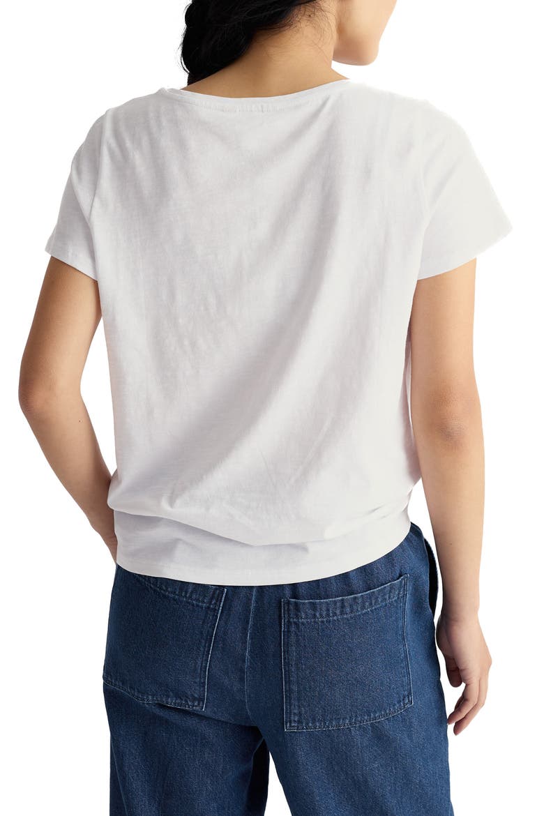 Appletree Keyhole Organic Cotton T-Shirt, Alternate, color, SALT