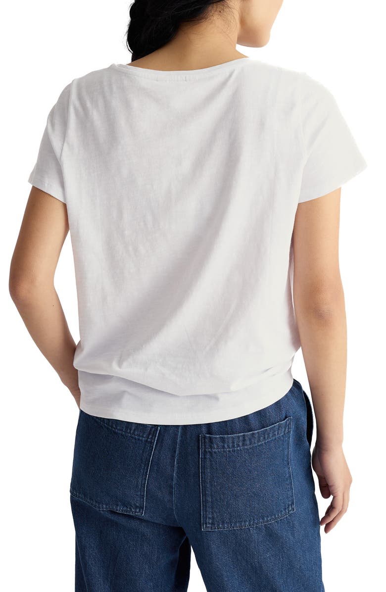 Seasalt Cornwall Appletree Keyhole Organic Cotton T-Shirt, Alternate, color, Salt