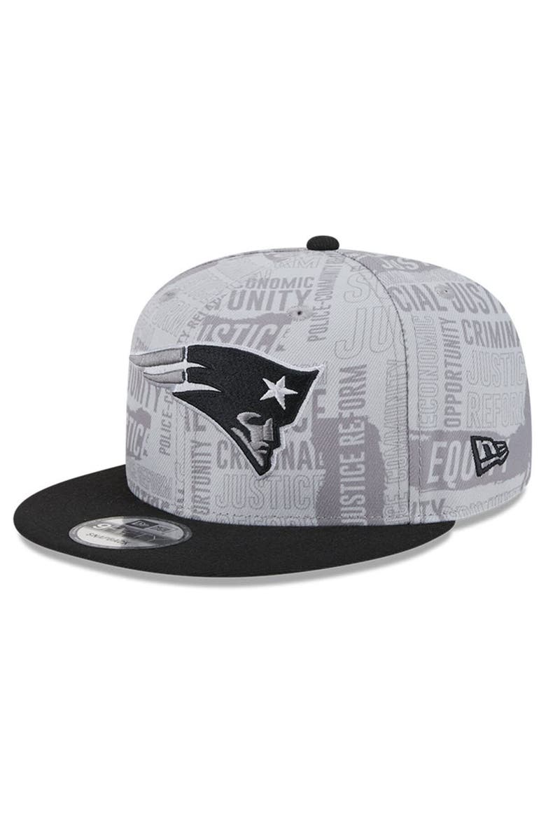 Men's New Era  Gray/Black New England Patriots 2023 Inspire Change 9FIFTY Snapback Hat, Alternate, color, Gray