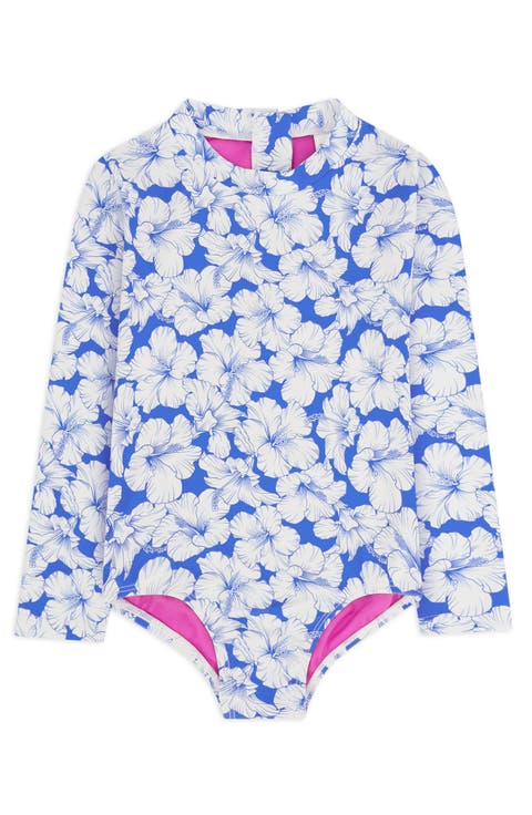 Kids' Wave Chaser Long Sleeve UPF 50+ One-Piece Rashguard Swimsuit (Little Kid & Big Kid)