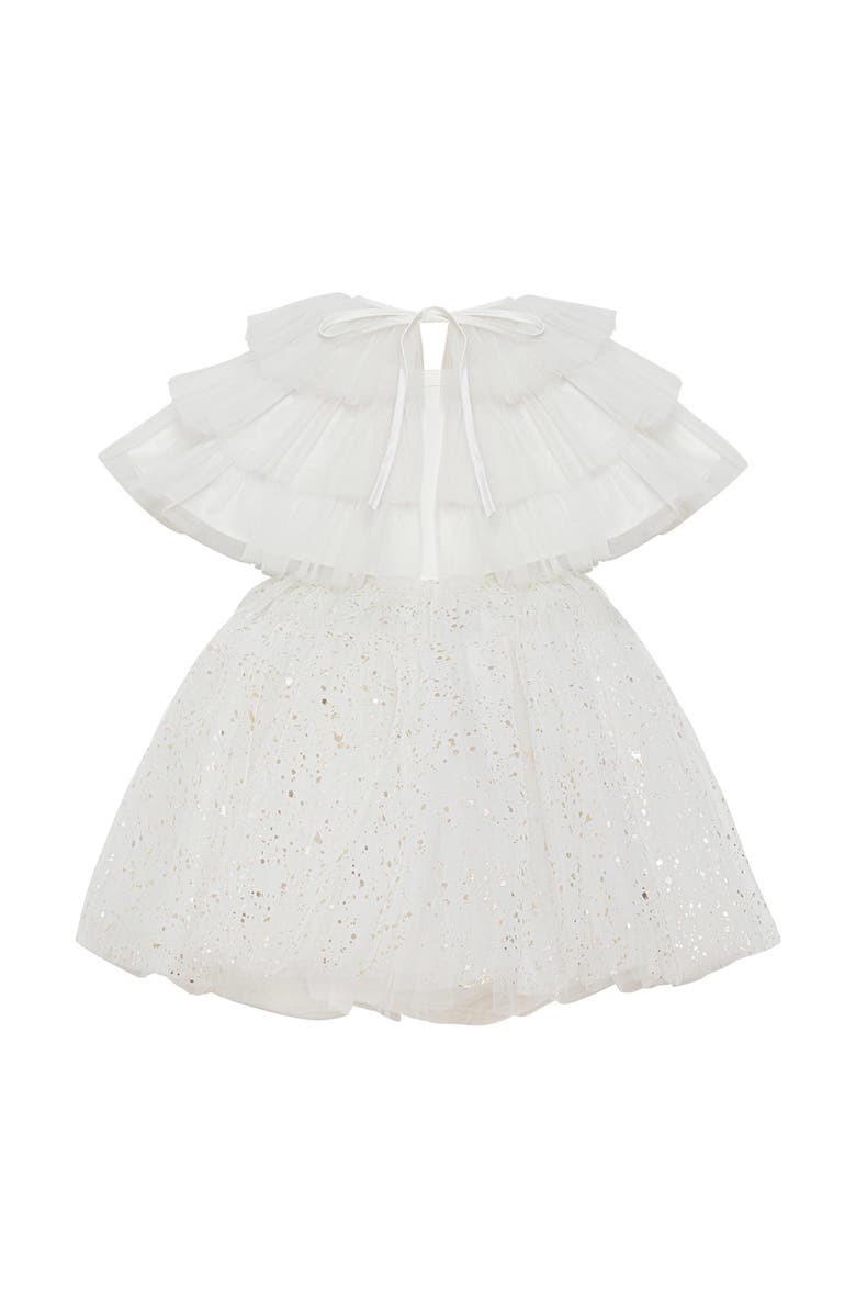 Mini Celebrities Sleveless Sparkle Tulle Dress Set, Main, color, 