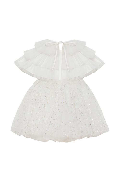 Mini Celebrities Kids'  Sleveless Sparkle Tulle Dress Set In White