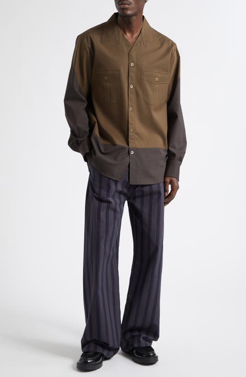 Colorblock Shirt Jacket
